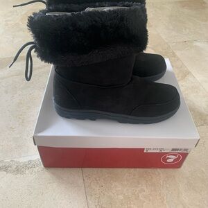 Black faux Fur-Lined Winter Boots Seven Dials